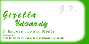 gizella udvardy business card